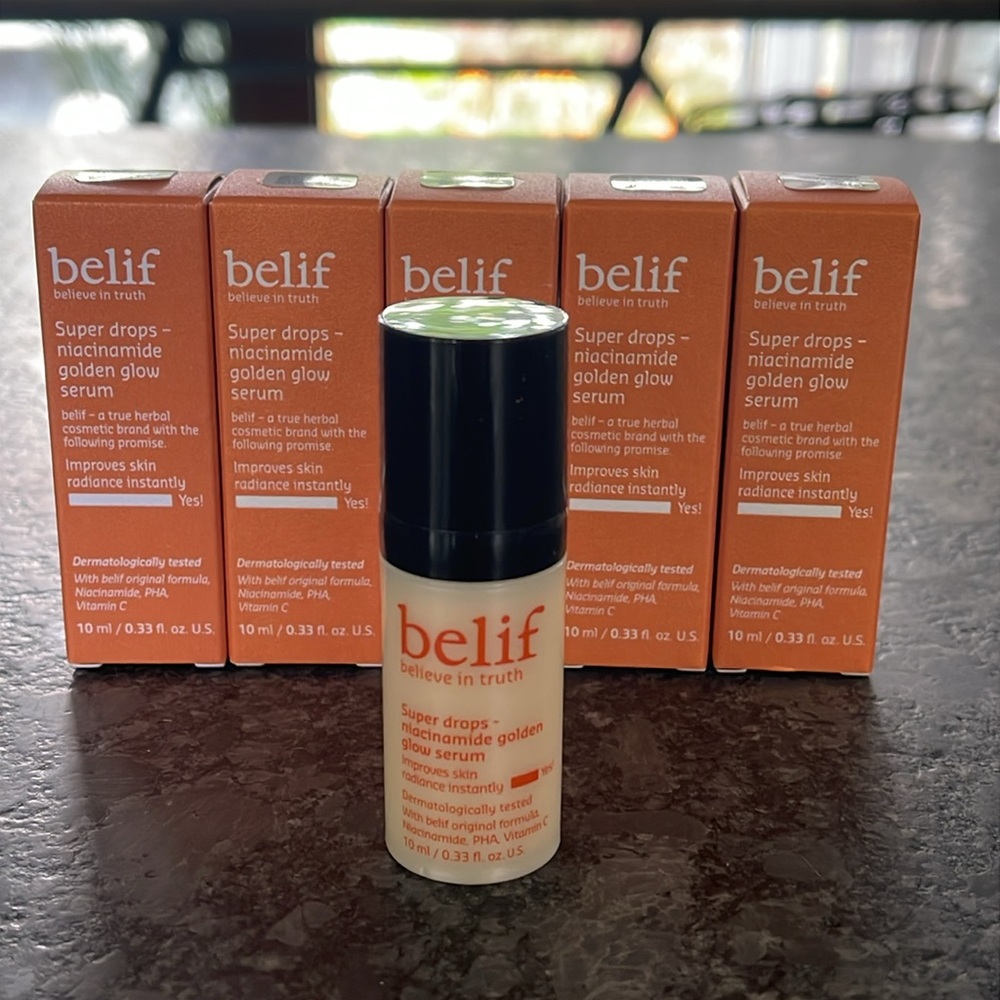 Belif Super Drops Niacinamide and Vitamin C Golden Glow Serum 5 0.33 oz bottles - Picture 2 of 10